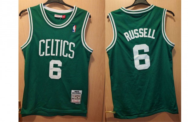 Bill Russell Boston Celtics zöld NBA szurkolói kosárlabda mez