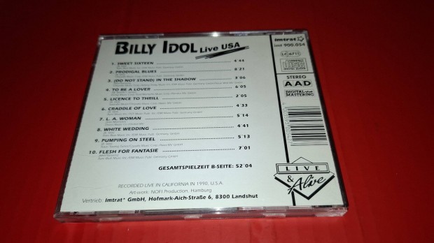 Billy Idol Live Usa Cd Unofficial