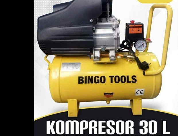 Bingo Tools 30L Olajos Lg Kompresszor