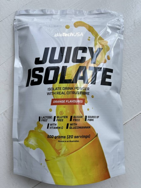 Biotechusa Juicy Isolate fehrjeitalpor narancs 500 g