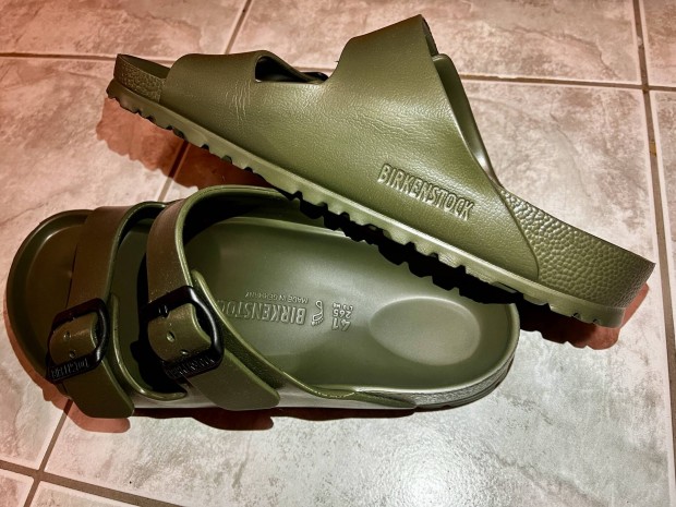 Birkenstock khaki szn papucs