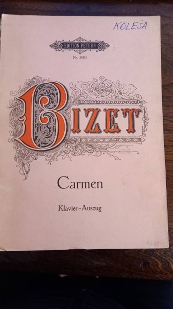 Bizet Carmen kottaknyv