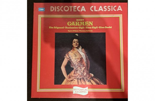 Bizet - Carmen (EMI - Discoteca Classica) 3 LP lemez szvegknyvvel