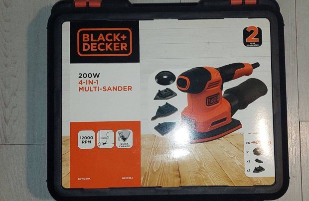 Black+Decker BEW200K-QS 4 az 1-ben Multicsiszol, 220W kofferben j