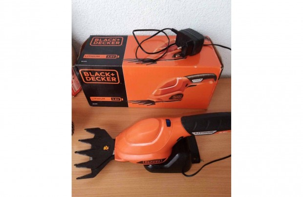 Black+Decker akkumulátoros fű és sövényvágó