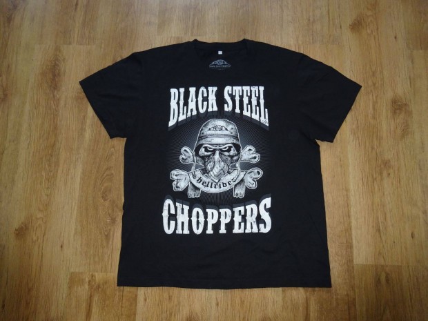 Black Steel chopper motoros póló , chopperos , L es