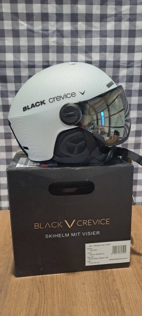 Black V Crevice Carbon White/Grey Ski Helmet