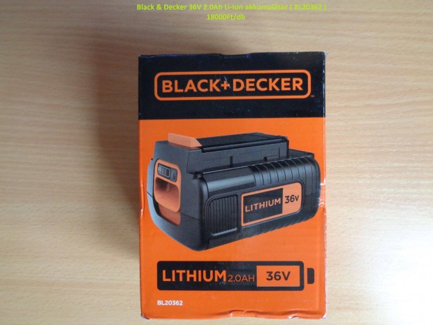 Black & Decker 36V 2.0Ah Li-Ion akkumulátor ( BL20362 )