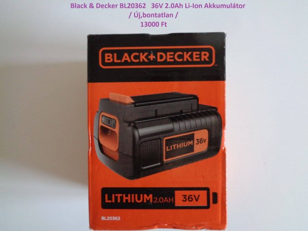 Black & Decker BL20362 36V-os 2.0Ah-s akkumultor