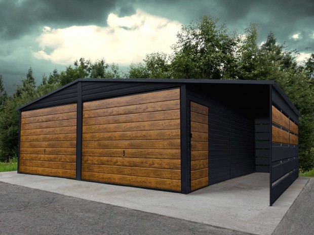 Black modell 8×6 m-es mobilgarázs