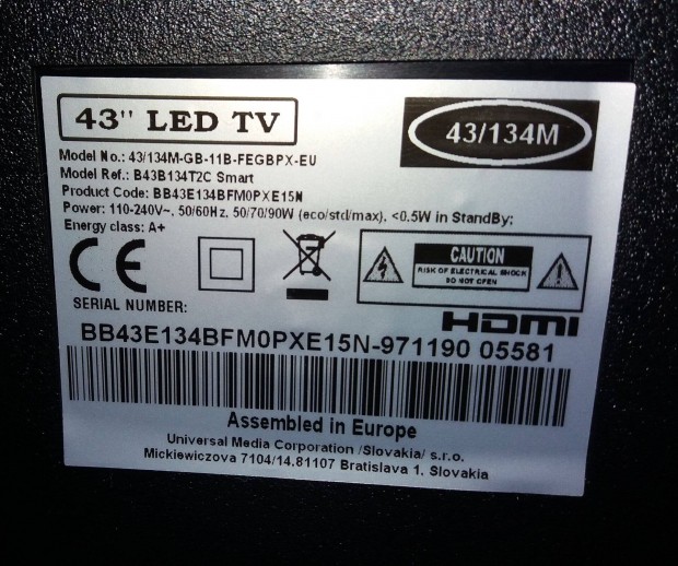 Blaupunkt 43" LED tv trtt j httr vilgts main elkelt!