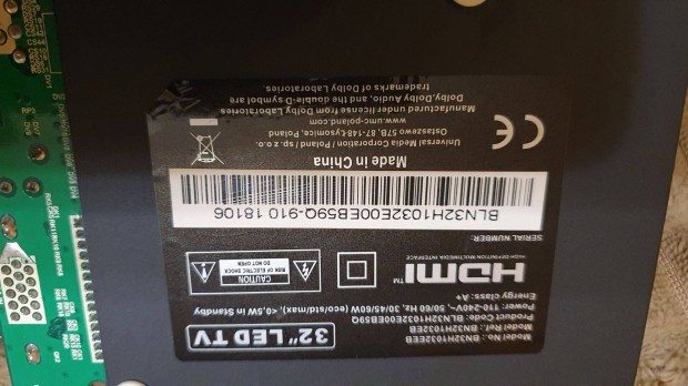 Blaupunkt BN32H1032EEB LED tv mainboard TP.MS3663S.PB818 Dyras