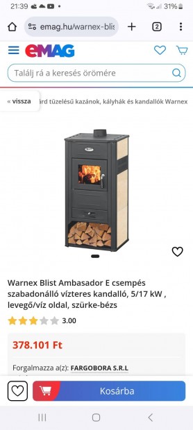 Blist vizteres 22 kW kandall 