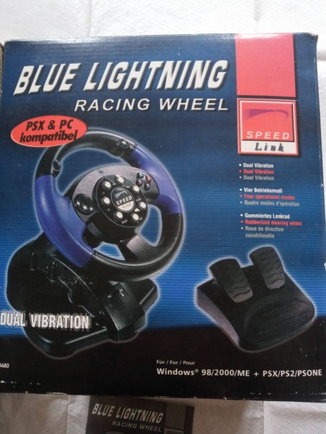 Blue Lightning Racing Wheel Dual Vibration