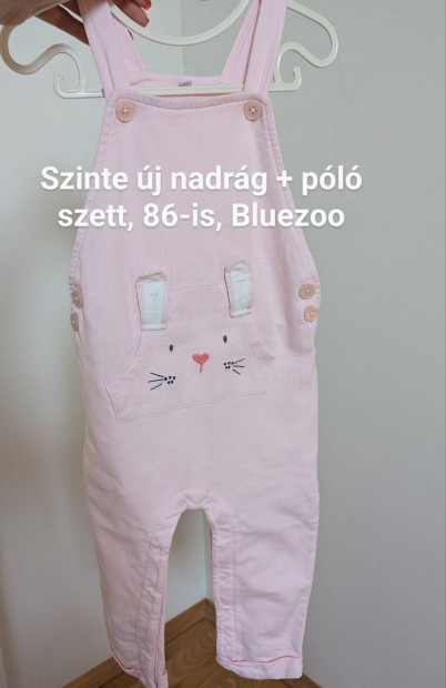 Bluezoo 86-os kislny nyuszis kantros pantentos nadrg szett plval