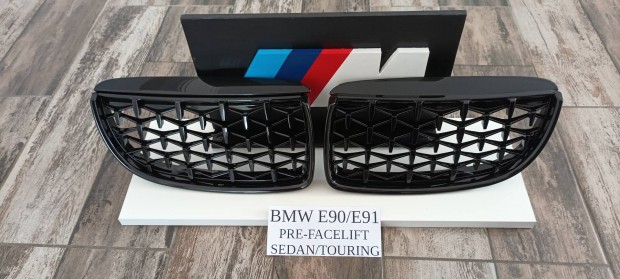 Bmw E90/E91 pre-facelift gyémánt mintás hűtőrács Új