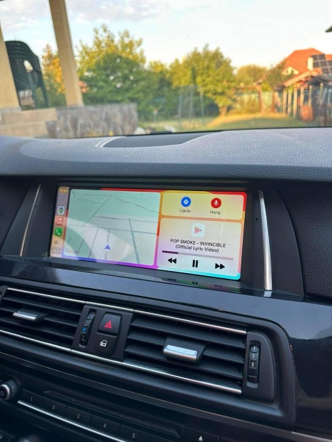 Bmw F10 F11 F szria carplay android auto kijelz nagy tolatkamera