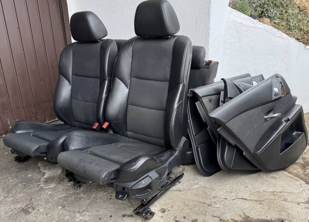 Bmw e61 M combtámaszos félbőr ülés szett