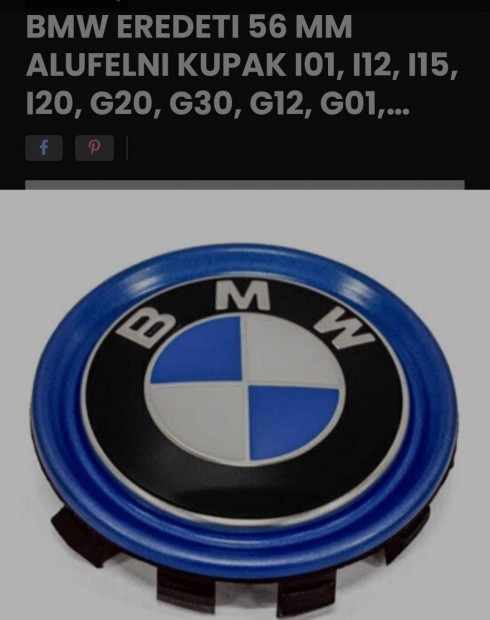 Bmw gyri felnikzp kupak i3 i4 G20 G30.elad
