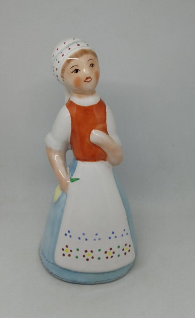 Bodrogkeresztúri porcelán "Ritka" kendős lány!