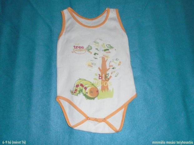 Bogár mintás ujjatlan body trikóbody 6-9 hó (méret 74)