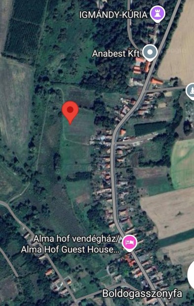 Boldogasszonyfa 2,75 HA belterleti ptsi telek