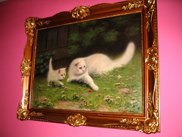 Boleradszky Benő -Macskák c festménye eladó