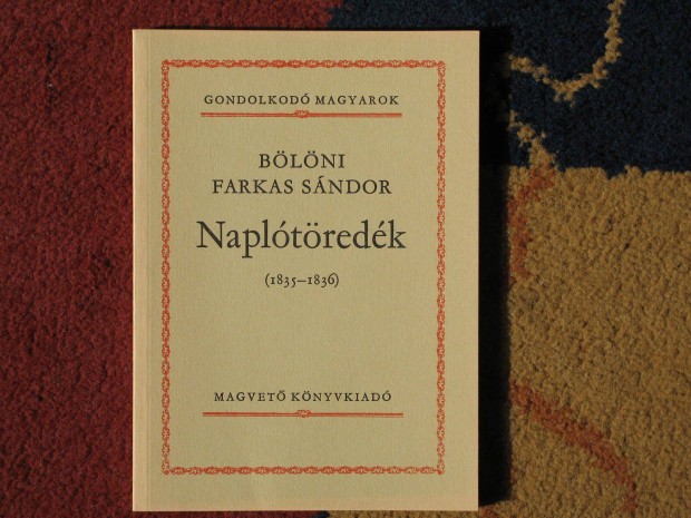 Blni Farkas Sndor Napltredk ( 1835-1836 )