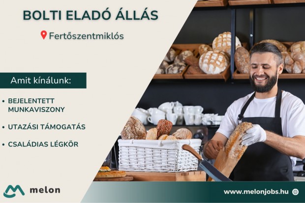 Bolti eladó álláslehetőség