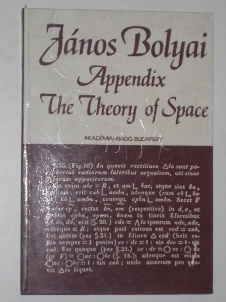 Bolyai Appendix The Theory of Space