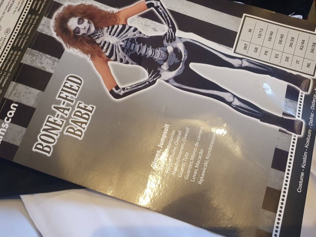 Bone-A-Fied Babe csontváz jelmez -M + ajándék