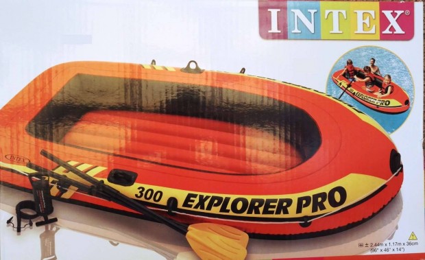 Bontatlan Intex Explorer Pro 300 gumicsnak szett 244x117 gumi csnak