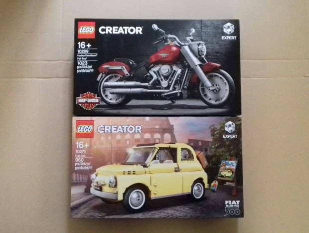 Bontatlan LEGO Creator Expert 10269 Harley-Davidson + 10271 Fiat Foxr