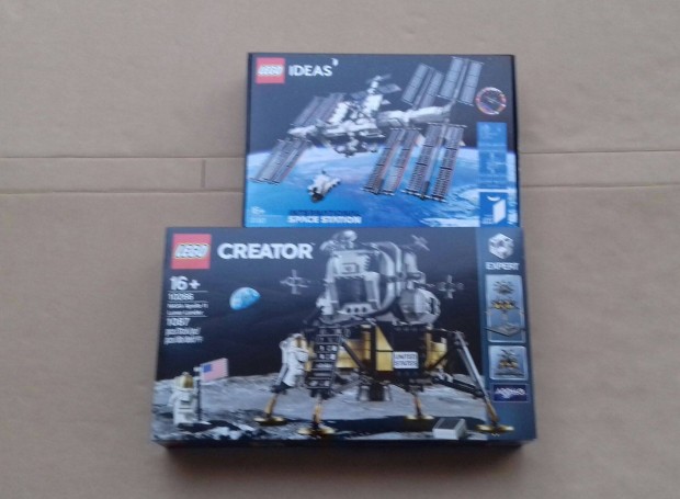 Bontatlan LEGO Ideas 21321 Űrállomás + Creator 10266 Holdkomp Fox.árba
