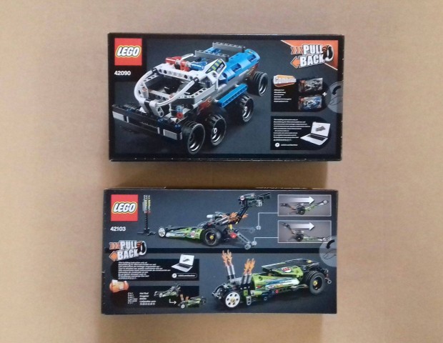 Bontatlan LEGO Technic 42090 Furgon + 42103 Dragster Creator City Fox