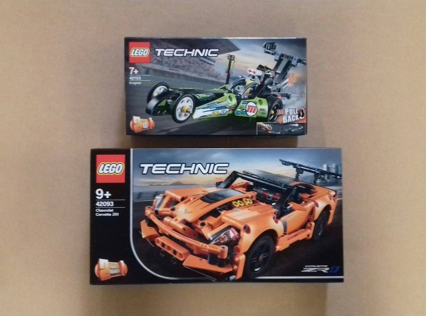 Bontatlan LEGO Technic 42093 Chevrolet Corvette + 42103 Dragster Foxr