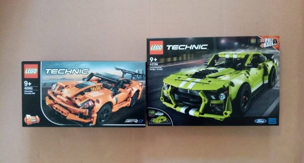 Bontatlan LEGO Technic 42093 Chevrolet Corvette + 42138 Ford Fox.árban