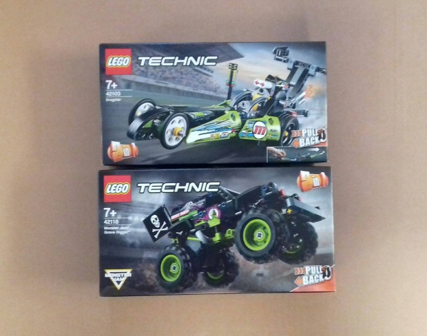 Bontatlan LEGO Technic 42103 Dragster + 42118 Monster Grave Digger Fox