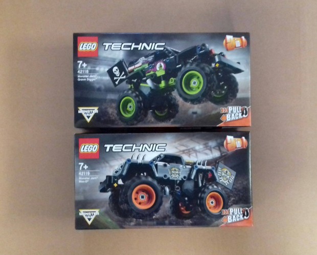 Bontatlan LEGO Technic 42118 Monster Jam Max-D + 42119 Grave Fox.rban