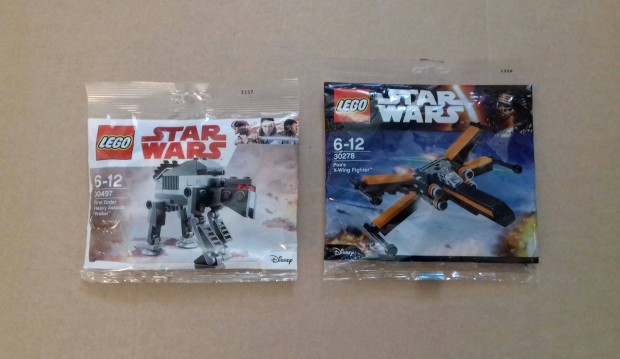 Bontatlan Star Wars LEGO 30278 Poe X-wing + 30497 Walker 75102 75189