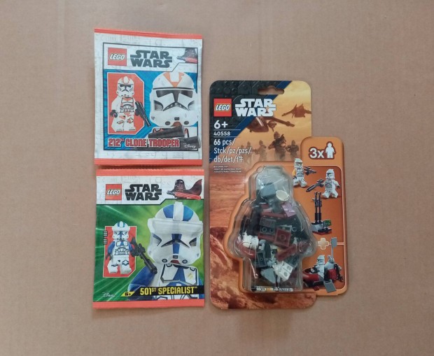 Bontatlan Star Wars LEGO 40558 + 2 Clone Trooper minifigura Fox.azrba