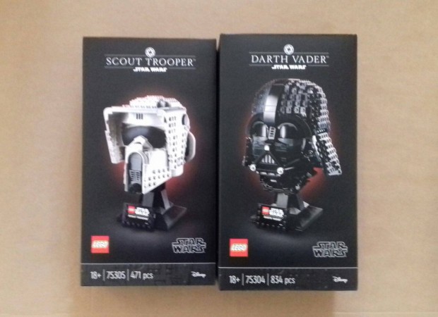 Bontatlan Star Wars LEGO Helmet 75304 Vader + 75305 Scout sisak Fox.r