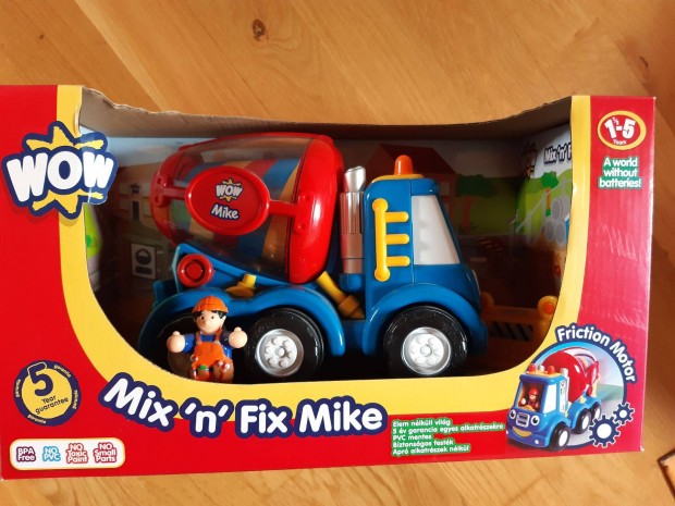 Bontatlan Wow Toys Mix 'n' Fix Mike autó- lendkerekes betonkeverő autó