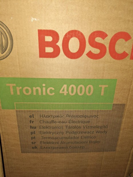 Bontatlan, dobozban! Bosch Tronic 4000 T 100 liter bojler vzmelegt