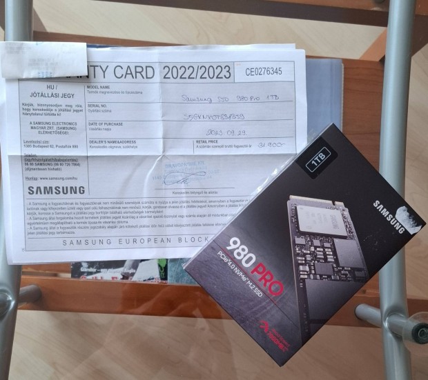 Bontatlan, garancis Samsung 1 TB  980 Pro SSD