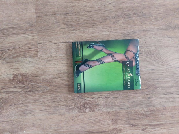 Bontatlan, mintás, elegáns fekete nejlon harisnyanadrág