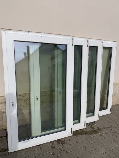 Bontott manyag ablak 120x160 8 darab buk nyl hszigetelt veggel