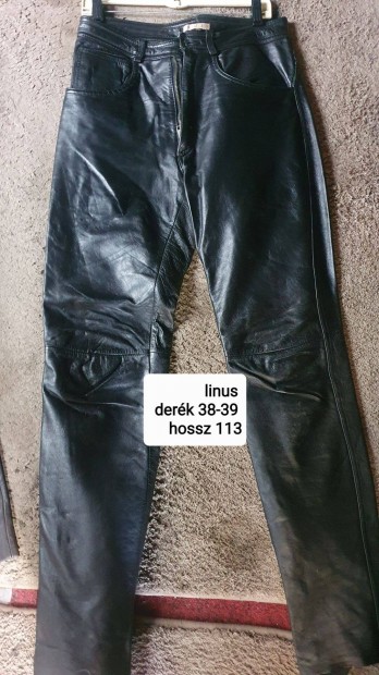 Bőr nadrág derék 38-39 cm