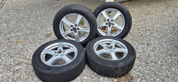 Borbet 5×114,3 alufelnik 225/60 R17 Continental Téligumikkal