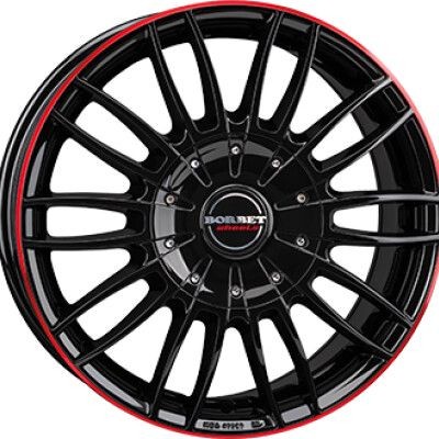 Borbet CW3 Fényes fekete piros 7,5X18 6X139,7 ET50 CB92,4 | alufelni |